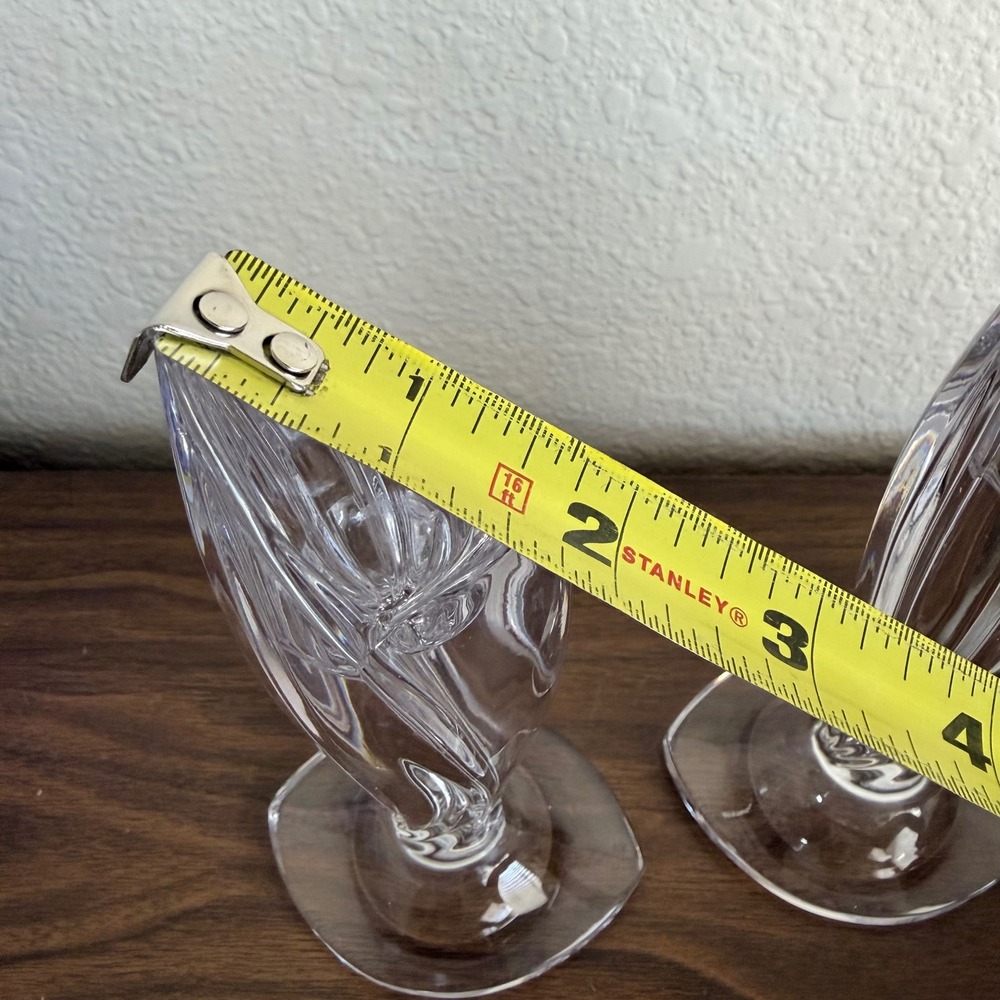 Marquis By Waterford Crystal Palma Pair of 2 Candleholders Candlesticks 7" Tall - Picture 6 of 9